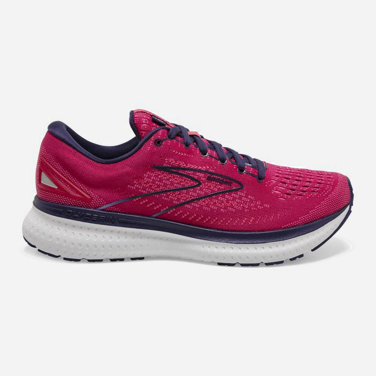 Ténis Brooks Glycerin 19 Sapatilhas De Corrida Para Estrada Mulher Bordeaux/Roxo/Azul Marinho (63580